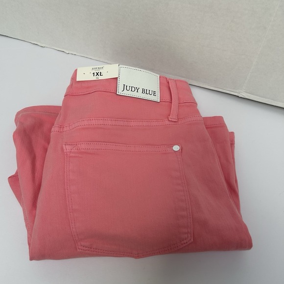 Judy Blue Pants - Judy Blue NWT Tummy Control Pink Hi-Rise Denim Shorts‎ Size 1XL Style #150285